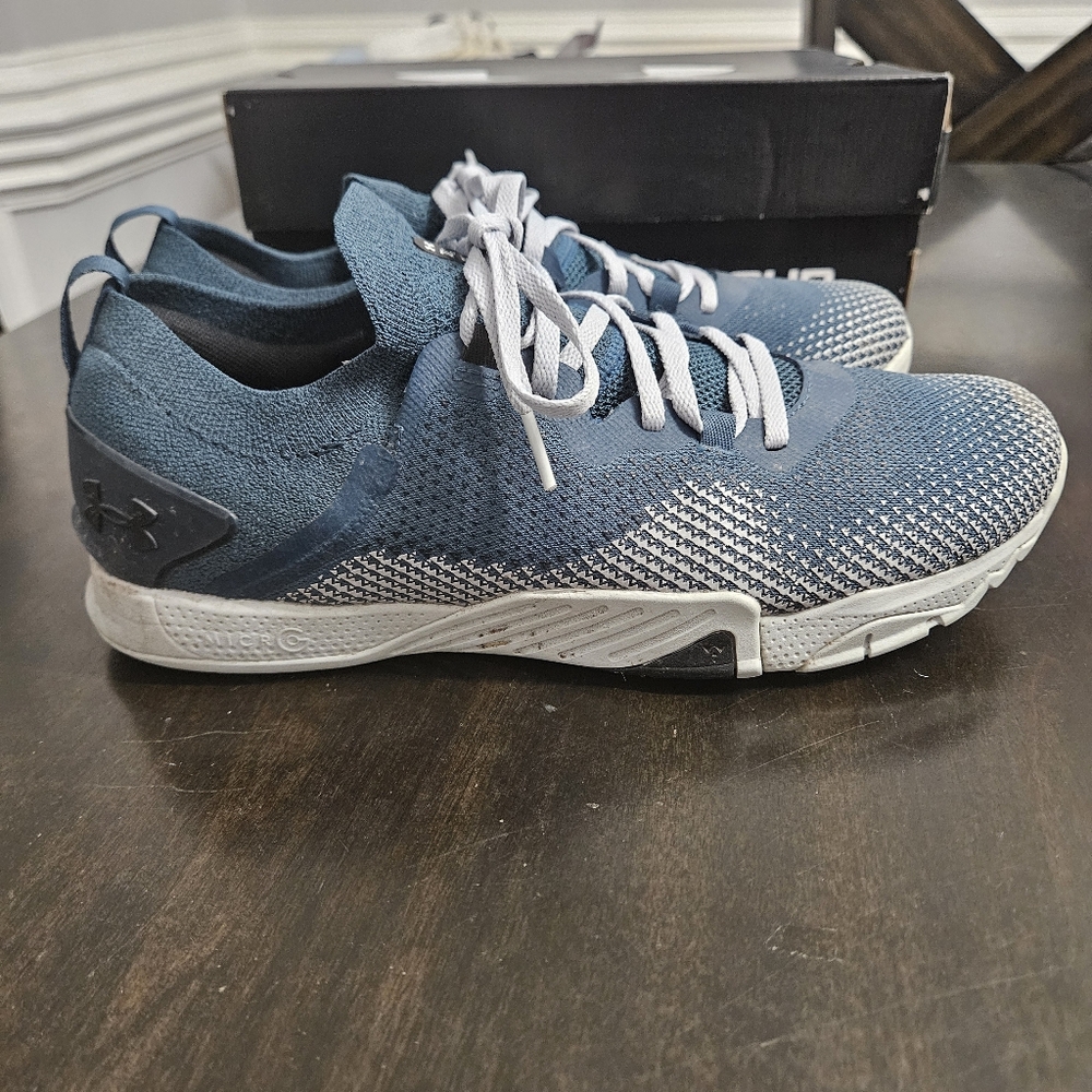Men's Under Armour UA TriBase™ Reign 3 Blue/Gray Training Shoes 10.5 - Picture 3 of 12